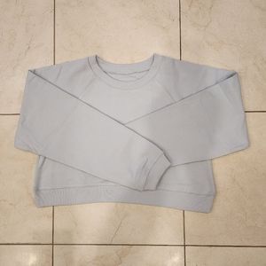 Daily Drills Cropped Crew Sweatshirt, Medium, Mist, New